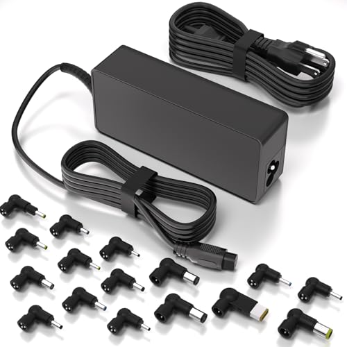 90W Universal AC Adapter Laptop Charger Compatible with HP Lenovo Dell Acer Asus IBM Toshiba Samsung Sony Fujitsu Gateway Notebook Ultrabook Chromebook Power Supply Cord with 16 Tips