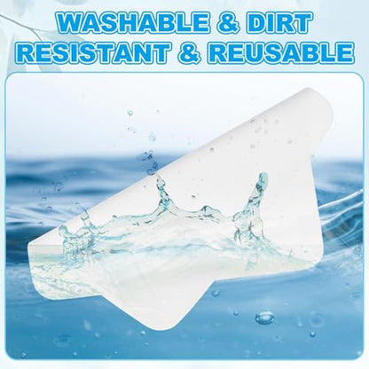 PATIKIL Glasses Cleaning Cloth 7.9" x 7.9", 12 Pcs Microfiber Eyeglasses Cleaner Cloths Soft Suede Wipe Screen for Camera Len Eyeglass Screens Phones Smart Devices, White - color: White, size: 7.9" x 7.9"