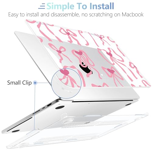 MEEgoodo Case for MacBook Pro 16 inch 2026 2024 2023 2021, Laptop Hard Shell Compatible with M5 M4 M3 M2 M1 Pro/Max Chip, Fit Model A3429/A3428/A3403/A3186/A2991/A2780/A2485, Coquette Ribbon Bow - color: Coquette Ribbon Bow