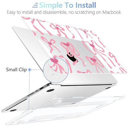 MEEgoodo Case for MacBook Pro 16 inch 2026 2024 2023 2021, Laptop Hard Shell Compatible with M5 M4 M3 M2 M1 Pro/Max Chip, Fit Model A3429/A3428/A3403/A3186/A2991/A2780/A2485, Coquette Ribbon Bow - color: Coquette Ribbon Bow