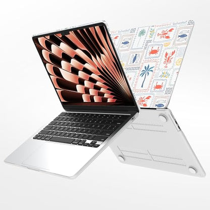 G JGOO Compatible with MacBook Air 13 inch Case 2026 2025-2022 M5 A3449 M4 A3240 M3 A3113 M2 A2681, Plastic Hard Shell for MacBook Air 13.6 inch Case+Keyboard Cover+Screen Protector, Lobster - color: Lobster
