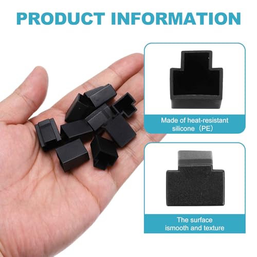 MECCANIXITY RJ45 Dust Covers Caps, RJ45 Dust Plug PE Ethernet Protector Covers for Media Converters, Router, Modem, Laptop, Network Panel, Pack of 20(Black) - color: Black