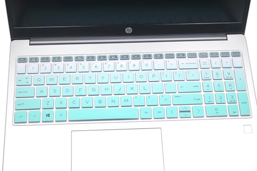 Keyboard Skin Compatible for HP Pavilion Laptop 17z 17-cn 17-cp, HP Laptop 17t 17.3 17z-cp000/cp300/cp200 17t-cn300/cn200/cn000 17-cn2165cl 17-cn3033cl 17-cp2033dx 17-cp0700dx 17-cp0012dx (Ombre Mint) - color: Ombre Mint