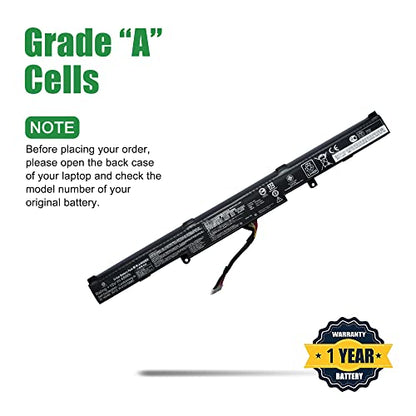 A41N1501 Laptop Battery Replacement for Asus Rog G752VW GL752 GL752JW GL752V GL752VLM GL752VW GL752VW-DH74 GL752VWM N552 N552V N552VW N552VX N752 N752V Series A41LK9H L41LK2H 15V 48Wh 3100mAh - size: 9.8*3.5*1.6inch A41N1501