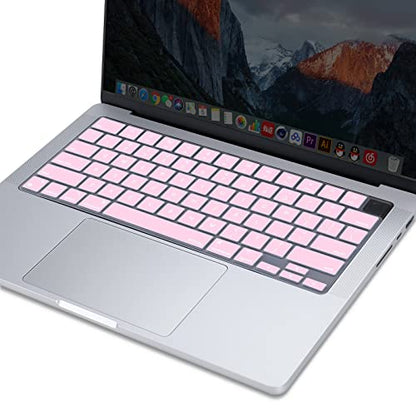 MOSISO Keyboard Cover Skin Compatible with MacBook Air 15 inch M3 M2 | A3114 A2941/Air 13.6 A3113 A2681/Pro 14/16 M4 M3 M2 M1, Dusty Pink - color: Dusty Pink