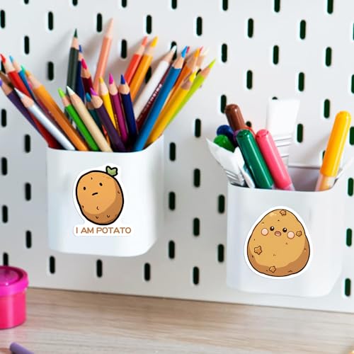 50 Pcs Funny Potato Stickers, Cute Kawaii Potato Character Decals, Waterproof Vinyl Sticker Pack for Laptop, Water Bottle, Journal for Kids & Adults(Potato) - color: Potato