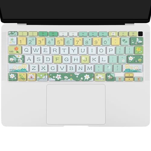 Silicone Keyboard Cover for MacBook Air 13 inch 2021 2020 Model A2179 A2337 M1 Chip, Spring Flowers - color: Spring Flowers