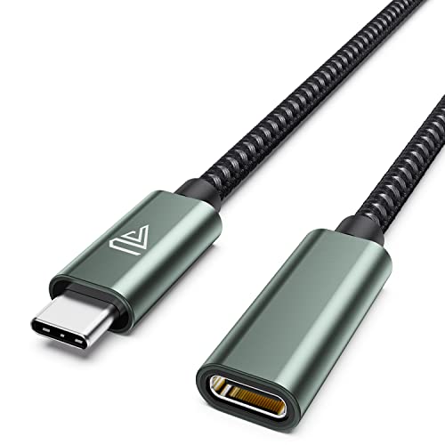 USB C Extension Cable (20Gbps/240W/3.3FT) 4K@60Hz | USB 3.2 Type C 3.1 Male to Female Extension Charging & Sync for iPhone 17 16 15 Pixel PSVR2 MacBook/ iPad Dell XPS Dark Green - color: Dark Green, size: 3.3ft*1