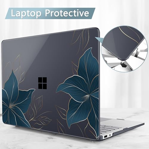 Mektron Printed Case for 2025 Microsoft Surface Laptop Windows 11 Copilot+ PC Surface Laptop 13 inch Touchscreen Display Cover Fits Model 2095, Floral C348 - color: Floral C348