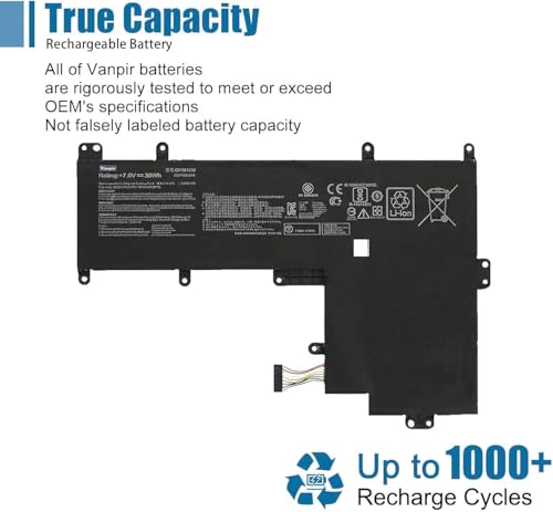C21N1530 Laptop Battery, 7.6V 38Wh 5000mAh Compatible with ASUS Chromebook C202 C202SA C202SA-2A C202SA-YS02 Series Notebook 2ICP134/59/4 - size: 9.25 * 5.83 * 0.43 inch C21N1530