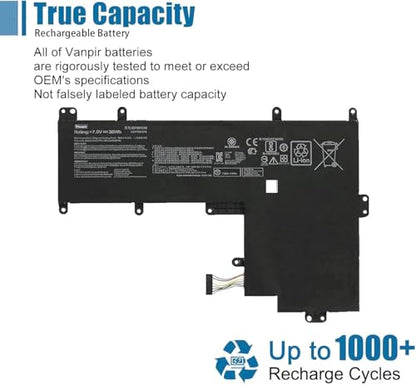 C21N1530 Laptop Battery, 7.6V 38Wh 5000mAh Compatible with ASUS Chromebook C202 C202SA C202SA-2A C202SA-YS02 Series Notebook 2ICP134/59/4 - size: 9.25 * 5.83 * 0.43 inch C21N1530