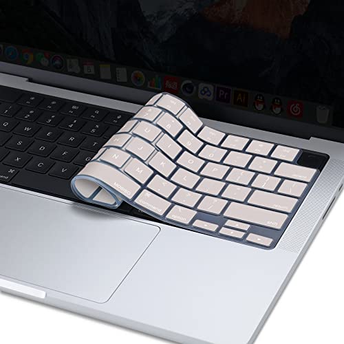 MOSISO Keyboard Cover Skin Compatible with MacBook Air 15 inch M3 M2 | A3114 A2941/Air 13.6 A3113 A2681/Pro 14/16 M4 M3 M2 M1, Rock Gray - color: Rock Gray