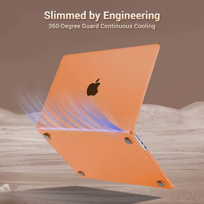MOSISO Compatible with MacBook Air 15 inch Case M5 M4 M3 M2, Cosmic Orange | Ultra Thin Hard Case,Precision Color & Anti-Fingerprint -Compatible with MacBook Air 15.3 inch A3241 A3114 A2941 2026-2023 - color: Cosmic Orange