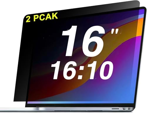 【2 pack】 16 Inch Laptop Privacy Screen Protector, 16:10 Aspect Removable Anti-Glare Blue Light Filter Protector - Scratch Resistant Data Privacy Screen Protecto - size: 16 Inch Laptop Privacy Screen
