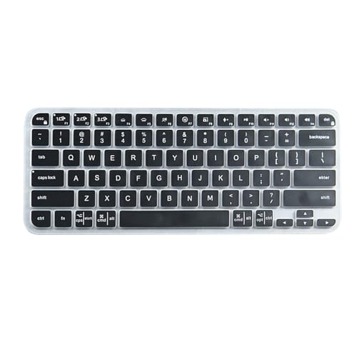 Waterproof Laptop Keyboards Covers Silicone Protective Film for Keys Wireless Keyboards - color: Black