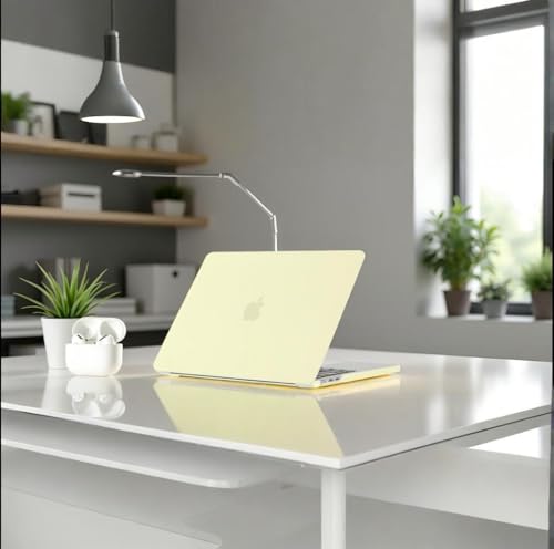 Se7enline for MacBook Pro 13 inch Case M2/M1 2026-2020 A2338,Mellow Yellow | Hard Shell Laptop Case Washable Keyboard Cover Skin Anti-Scratch Anti-Drop Heat Dissipation Full Port Access Slim Lightweight - color: Mellow Yellow