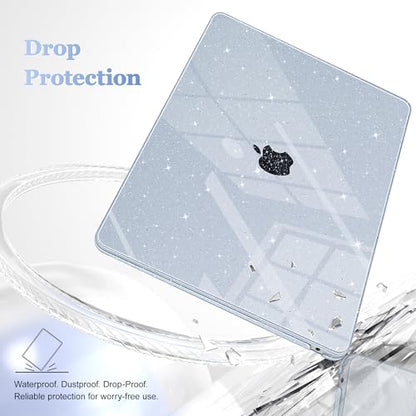 May Chen Compatible with MacBook Air 13 inch Case 2021 2020 2019 2018 Release Model: M1 A2337 A2179 A1932, Plastic Hard Shell Case for Ma Air 13 inch with Retina Display Fits Touch ID, Blue Glitter - color: Blue Glitter