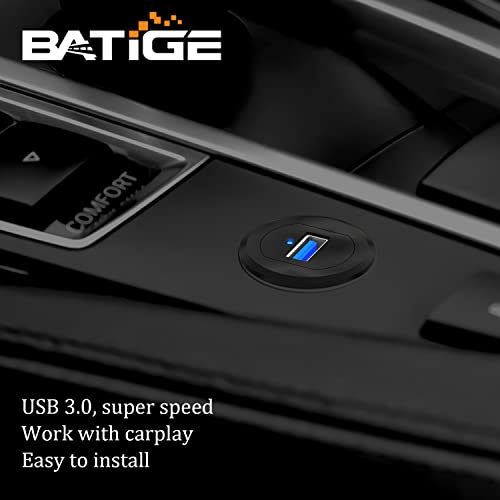 Alloy Single Port USB 3.0 Dashboard Port Car Mount Flush Cable, Male to Female Waterproof Extension Cable for Car Truck Boat Motorcycle with LED Indicator - 3ft - style: Single Port 3ft