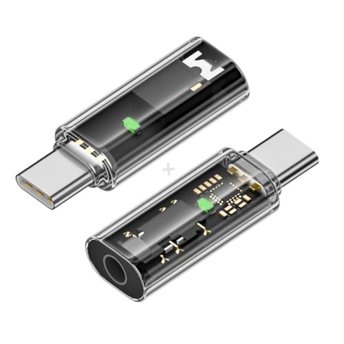 CY 2pcs/lot Audio Adapter Type C USB-C to 3.5mm Audio AUX & MIC Sound Card 16bit 48kHz Adapter Compatible with Laptop Tablet Phone - style: USB-C to DAC 3.5mm 48kHz 2pcs