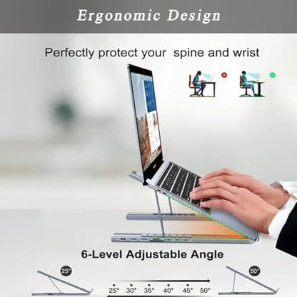 8 in 1 USB C Laptop Docking Station Stand, Portable Foldable Aluminum Hub with 4K HDMI, 100W PD, Dual USB 3.0, SD/TF Card Reader for MacBook Pro/Air, Dell, HP, Lenovo, Surface (1, Standard 5-in-1) - color: Standard 5-in-1