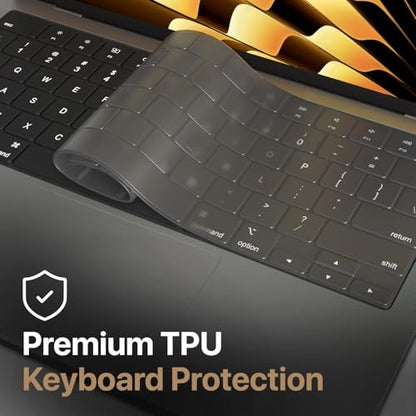 Tinted Premium MacBook Pro 14"/16" Keyboard Cover 2026-2023 M5-M1 Pro/Max - MacBook Air 13"/15" Keyboard Cover - A3240 A3241 A3401 A3403 A3114 A3113 - US Layout TPU, Tinted - color: Tinted
