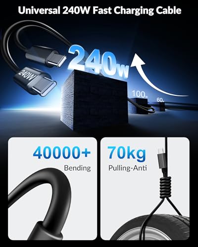 iPhone 17 16 15 Car Charger Fast Charging, 90W 4Port USB C Fast Car Charger | Cigarette Lighter Adapter, with 240W 3FT USB-C Cable, for iPhone 17/Air/17 Pro Max/17e/16/15 Pro Max/Plus/16e, iPad, Android - color: Black