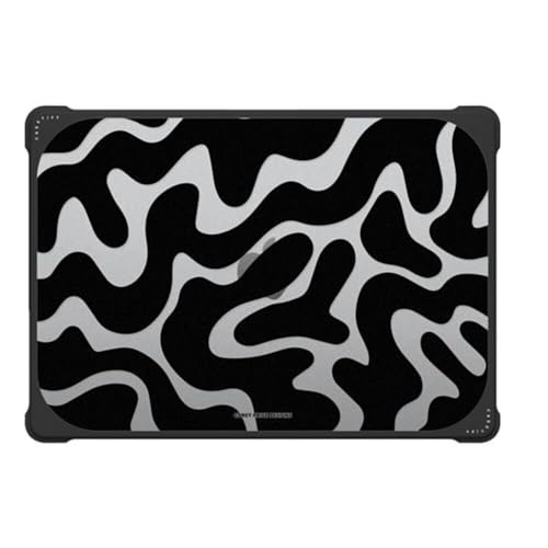 CASETiFY Bounce MacBook Air 15" (M2 - M5) Case [Enhanced Protective Corner Design/Ventilation Cutouts/Anti-Slip Grip] - Black Abstract Shapes by Corey Paige Designs - Clear Black - color: Black Abstract Shapes by Corey Paige Designs
