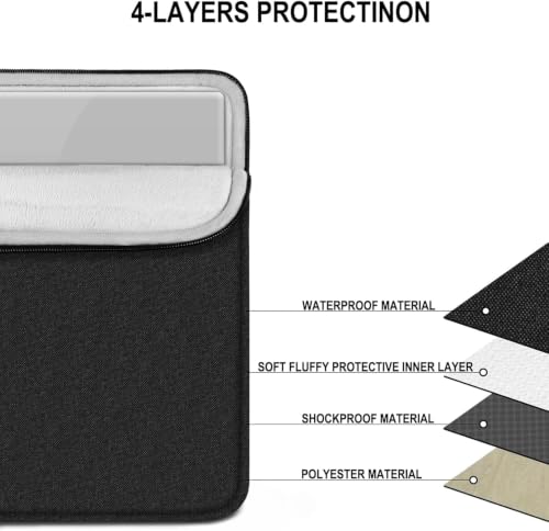Laptop Sleeve 17 Inch, Traveling Water Resistant Computer Bag with Pocket | Laptop Sleeve, Shockproof Protective Carrying Notebook Bag Compatible for 14 In MacBook Air/Pro, HP, Lenovo, Dell, ASUS - color: Black, size: 17 Inch