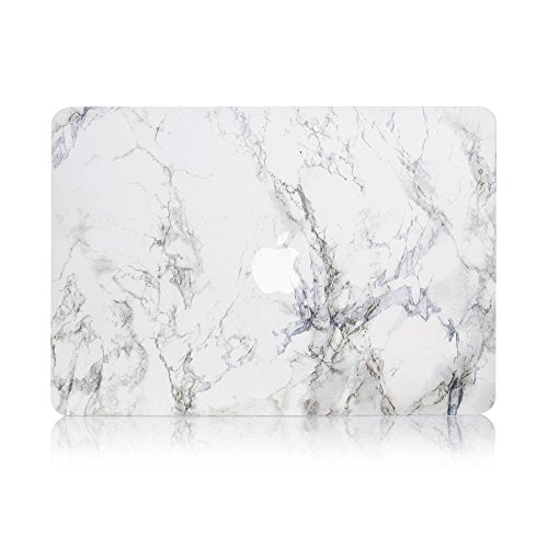 RUBAN for MacBook Pro Retina 13 Inch (A1502 & A1425 Models) 2015 2014 2013 2012, Matte Hard Shell Case & Keyboard Cover, White Marble - color: Marble