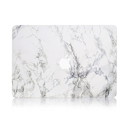 RUBAN for MacBook Pro Retina 13 Inch (A1502 & A1425 Models) 2015 2014 2013 2012, Matte Hard Shell Case & Keyboard Cover, White Marble - color: Marble