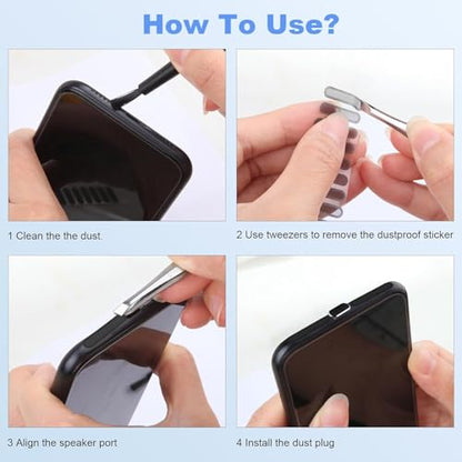 iPhone Dust Plug, iPhone Speaker Cover iPhone Charger Cover with iPhone Cleaning kit for Charging Port for iPhone 14 pro max/14 pro/14/13 pro max/13 - size: Lightning Plug
