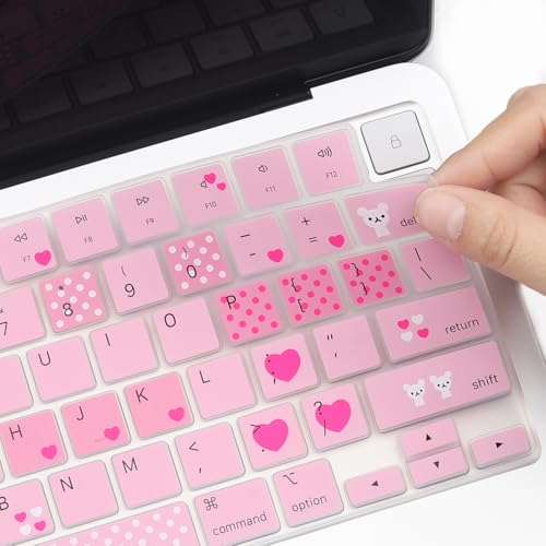 Keyboard Cover Skin for 2026-2023 MacBook Air 13" 15" M5 M4 M3 M2, 2026-2021 MacBook Pro 14" 16" M5 M4 M3 M2 M1 Pro/Max, 2026 MacBook Neo 13“ (Touch ID) Skin Protector Accessories US Layout-Lovly - color: Lovly