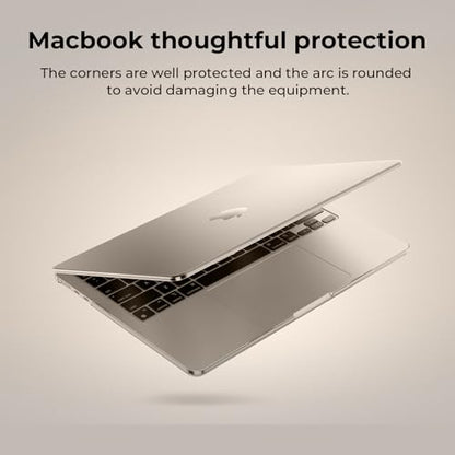 EooCoo Case Compatible with MacBook Air 13 inch M5 2026-2022 M4 M3 M2 A3449 A3240 A3113 A2681, Crystal Hard Shell Scratch Resistant Protective Cover for Mac Air 13.6 inch, Starlight - color: Crystal Starlight, size: Air 13.6-inch