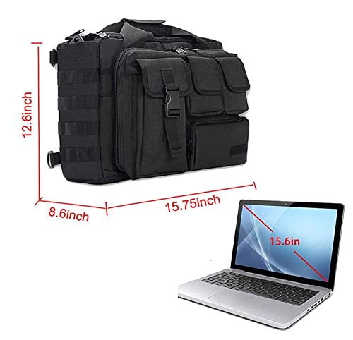 Tactical Briefcase, tactical computer bag 14.1" 15.6 In Men's Military Laptop Messenger Multifunction Briefcase for Men