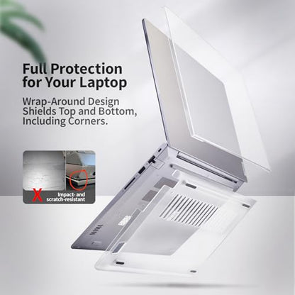 Laptop Case Set for 2026 2025 ThinkBook 14 Gen 9/8 (14”) Scratch-Resistant & Drop-Resistant Hard Shell Frosted Transparent Protective Cover + Keyboard Cover + Screen Film