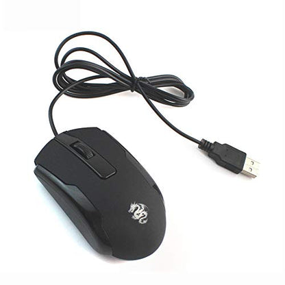 WishLotus Left Handed Mouse Logo Laser Engraving and Matte Process 800 DPI Resolution 3D Button Plug and Play Mini USB Wired Mouse Suitable for Laptop