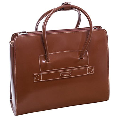 McKleinUSA W Series, Lake Forest, Top Grain Cowhide Leather, 15" Leather Ladies' Laptop Briefcase, Brown (94334) - color: Brown
