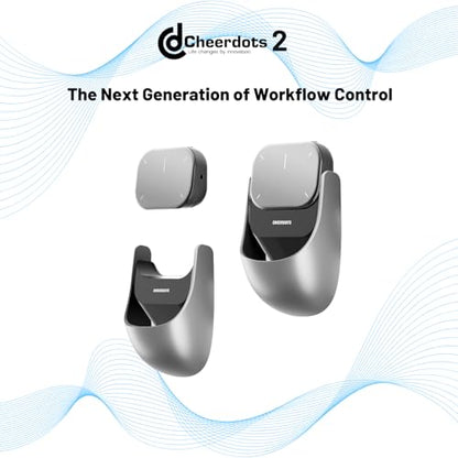 Cheerdots2 Bluetooth Detachable Air Mouse Touchpad Mouse with Voice Recording, Presentation Clicker Wireless Presenter Presentation Remote for Mac, Windows (Basic, Silver)