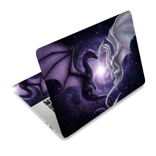 3Pcs Laptop Skin Sticker Decal Sky PVC Laptop Sticker Fits for 12-16 Inch Notebook Waterproof Scratch Proof Dragon Universal Notebook PC Personalized Protector Gift - style: dragon