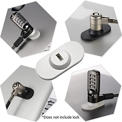 Tablet Laptop Lock with Security Lock Base Laptop Tablet Anti-Theft Lock Hole for Pad Tablets Notebook,ABS