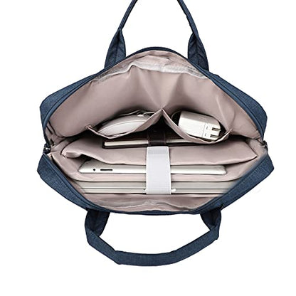 Multifunctional Briefcase,Muti-Pockets Laptop Case Bag For 15.6 inch-16 inch Laptop Computer - color: Blue