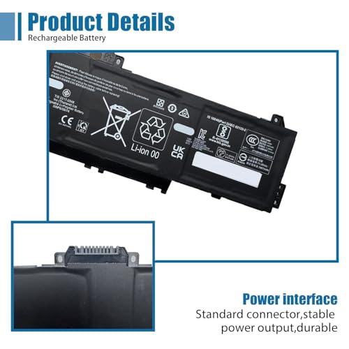 AE03XL Laptop Battery Replacement for HP 240 245 250 255 G10 14-EE 14-EM 14Z-EM 14-EP 14T-EP 15-FC 15Z-FC 15-FD Series N21969-005 TPN-DB1N N20951-2D1 AE03041XL 11.25V 41.04Wh 3467mAh - size: 10.41*3.20*0.21 inch AE03XL