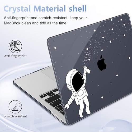 May Chen Case for MacBook Pro 13 inch M2 2023,2022,2021,2020 A2338 M1 A2251 A2289, Plastic Hard Shell Case for MacBook Pro 13" with Touch Bar Fits Touch ID, Astronaut Space - color: Astronaut Space