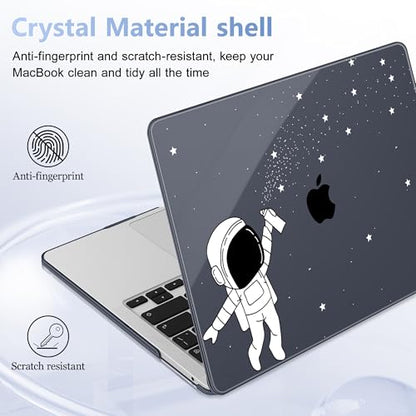 May Chen Case for MacBook Pro 13 inch M2 2023,2022,2021,2020 A2338 M1 A2251 A2289, Plastic Hard Shell Case for MacBook Pro 13" with Touch Bar Fits Touch ID, Astronaut Space - color: Astronaut Space