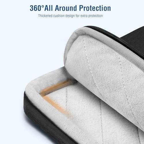 MOSISO 360 Protective Laptop Case 13.3 inch, 13-14 inch Laptop Sleeve,Black | Compatible with MacBook Neo/Air 13.6/Pro 13/Pro 14,HP Dell ASUS Lenovo,Side Open Carrying Case with 5 Front Pockets&Belt