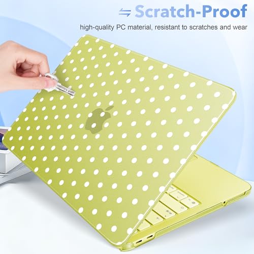 May Chen for MacBook Neo Case 13 inch 2026 | 100% Match Official Color | Pattern printing, Anti-Crack & Scratch & Fingerprint | Protective Hard Shell Cases Laptop Model A3404, Citrus - White Polka dot - color: Citrus - White Polka dot