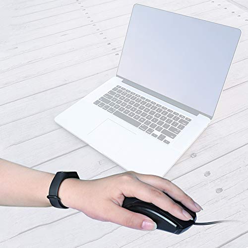 WishLotus Left Handed Mouse Logo Laser Engraving and Matte Process 800 DPI Resolution 3D Button Plug and Play Mini USB Wired Mouse Suitable for Laptop