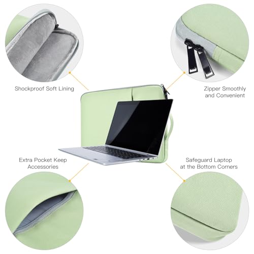 13 Inch Laptop Sleeve for 2026 MacBook Neo A18, MacBook Air 13-inch Laptop with M5 chip A3449, MacBook Air 13.6-inch Carrying Case, Green - color: Green, size: 13.3-13.6 Inch