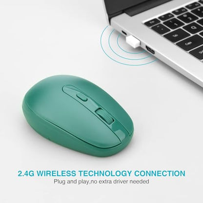 Rii Wireless Mouse RM700 2.4G Silent Mouse with USB Nano Receiver for Laptop,PC,Mac,Chromebook,Windows (5 Mixed Colors) - color: 5 Mixed Colors