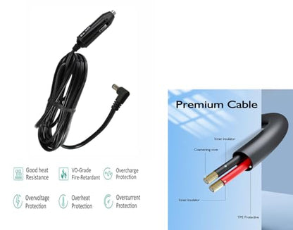 Genuine BA-306 12V Car DC Adapter Power Cord Supply Compatible with Inogen One G3 G4 G5 Model IO-300 IO-400 1400-1000 1400-2000 BA-301 BA-503 BA306 Auto Vehicle Cigarette Lighter Plug Battery Charger